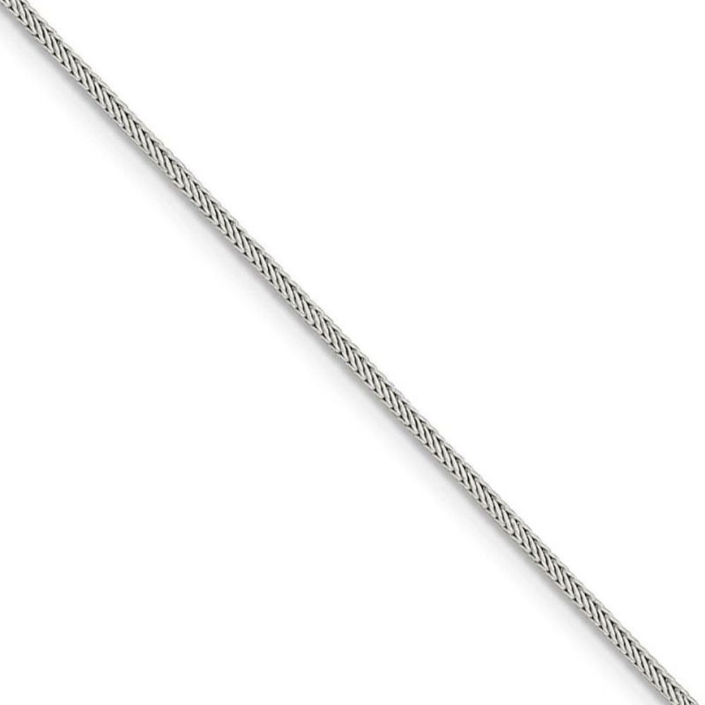 1.25mm Sterling Silver D/C Solid Round Franco Chain Necklace, 16 Inch